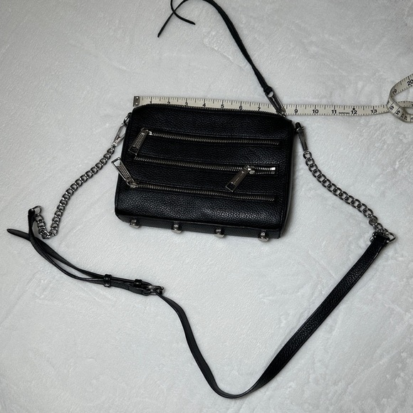Rebecca Minkoff Avery Black & Silver Crossbody Purse - Picture 6 of 6